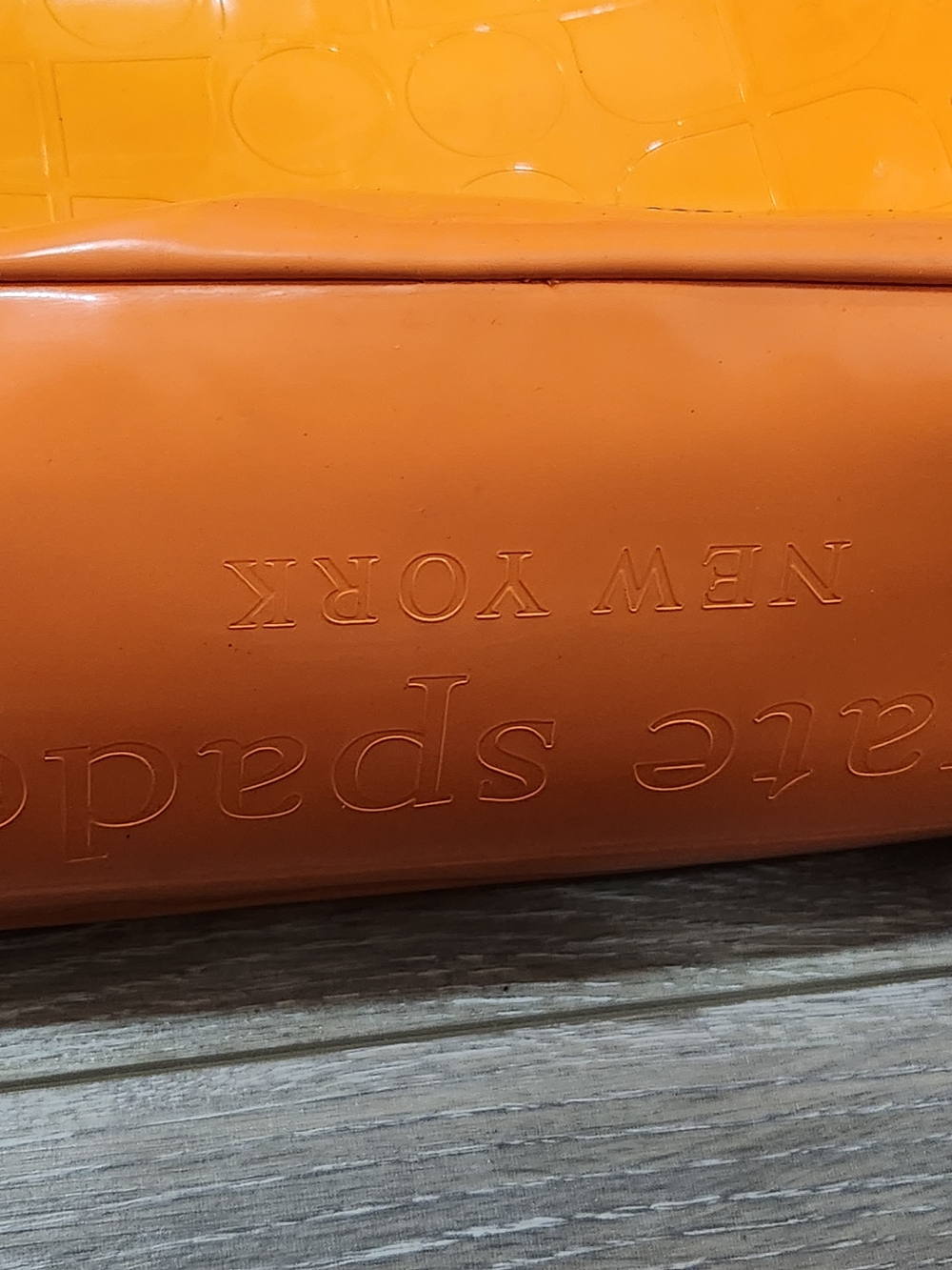Kate Spade Rainy Day Blakely Patent Leather Tote In Marmalade Orange - Picture 6 of 10